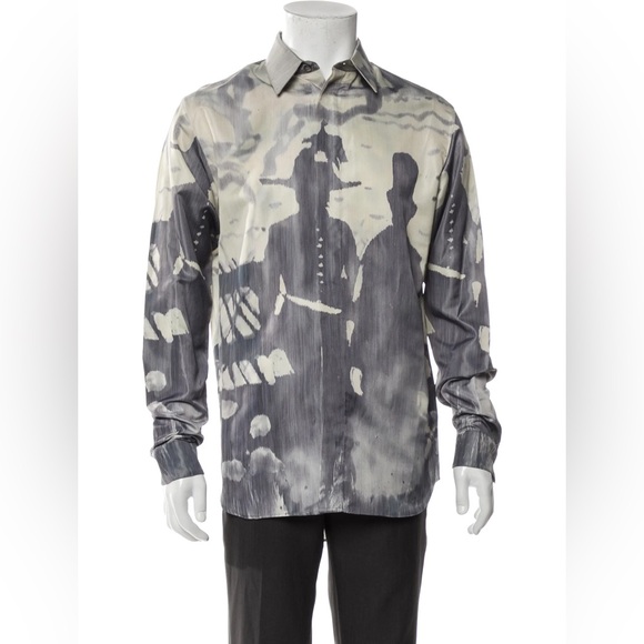 SOLD - DIOR x PETER DOIG Technical Silk Canvas Shirt RARE - Picture 2 of 9